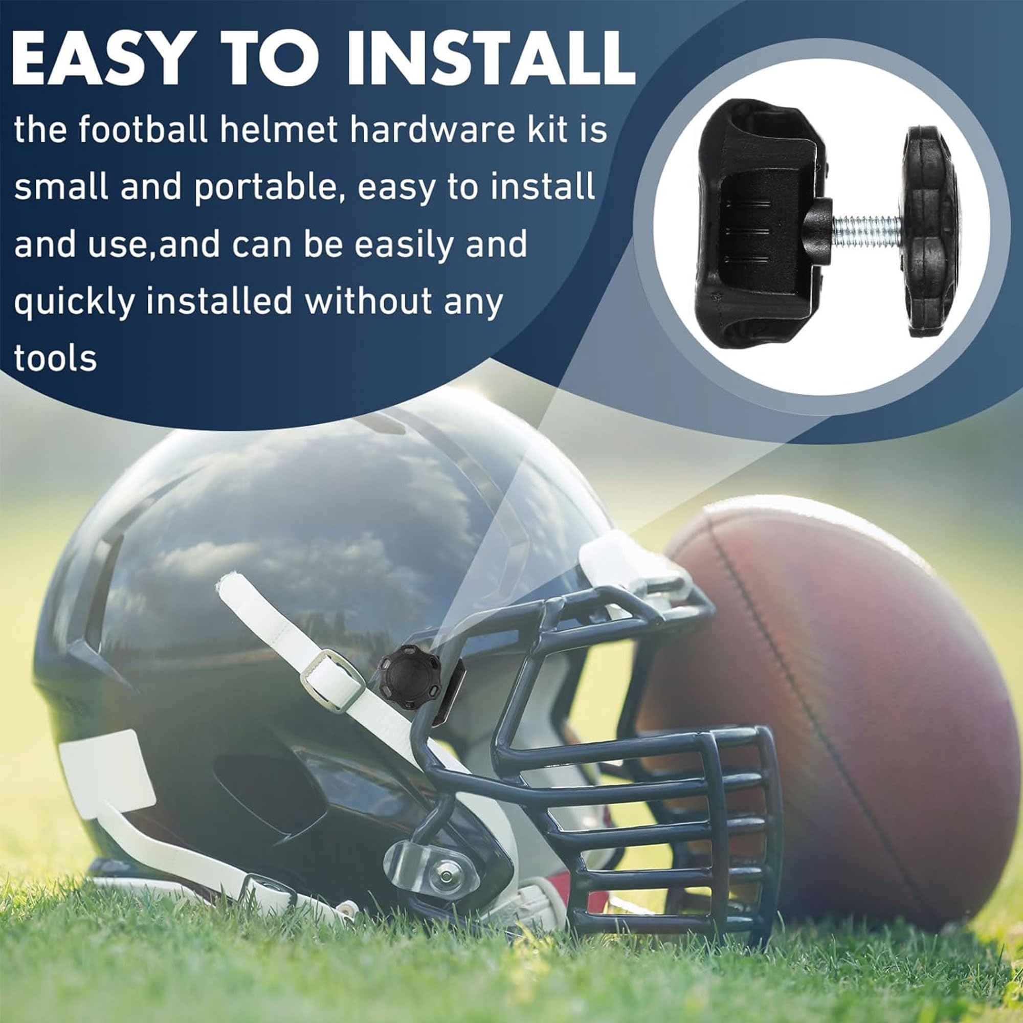 1 Par Clips para Visera de fútbol Cascos de fútbol Tornillos de Pulgar para Cascos de fútbol Clips de Repuesto para Visera de fútbol Clips de liberación rápida Clips Visera fútbol para Cascos