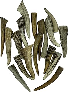 Deer Valley Antler Tips - Set of 10 Native American-Inspired Polished Antler Points (3-5 inches Long) for Traditional Jewelry and Key Chains (Perfect for Home Décor and Indigenous Crafts)