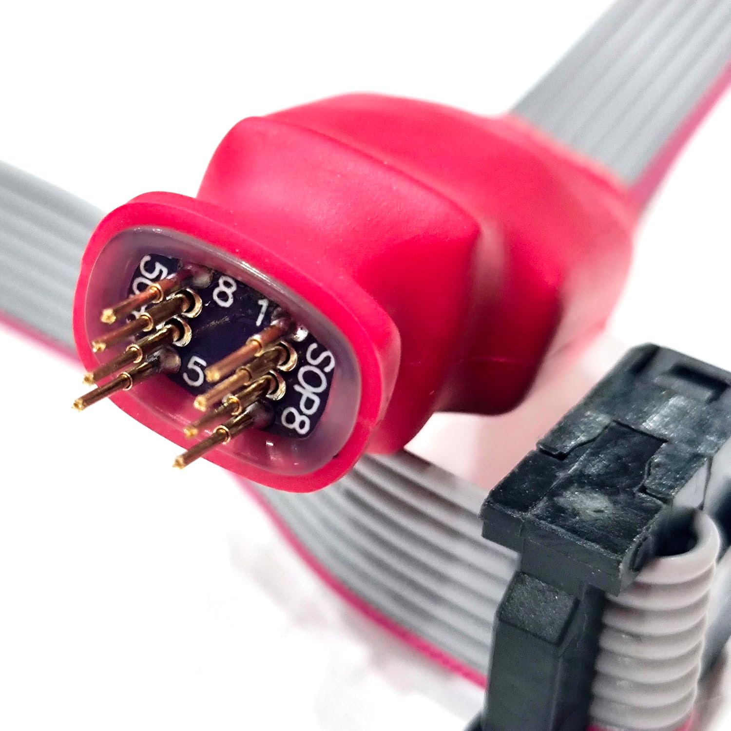 QFN8 WSON8 DFN8 MLF8 to DIP8 5 X 6 /6X8 Probe Line Clip Socket with SPI Nand Flash Chip Reader Writer Programmer for T48 T56 T76 RT809F RT809H Ect Universal Program in Market (SOP8 150MIL)