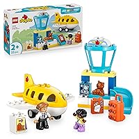 LEGO DUPLO La Prima Volta in Aeroporto - Gioco Educativo per la Motricità Fine con Aereo Giocattolo