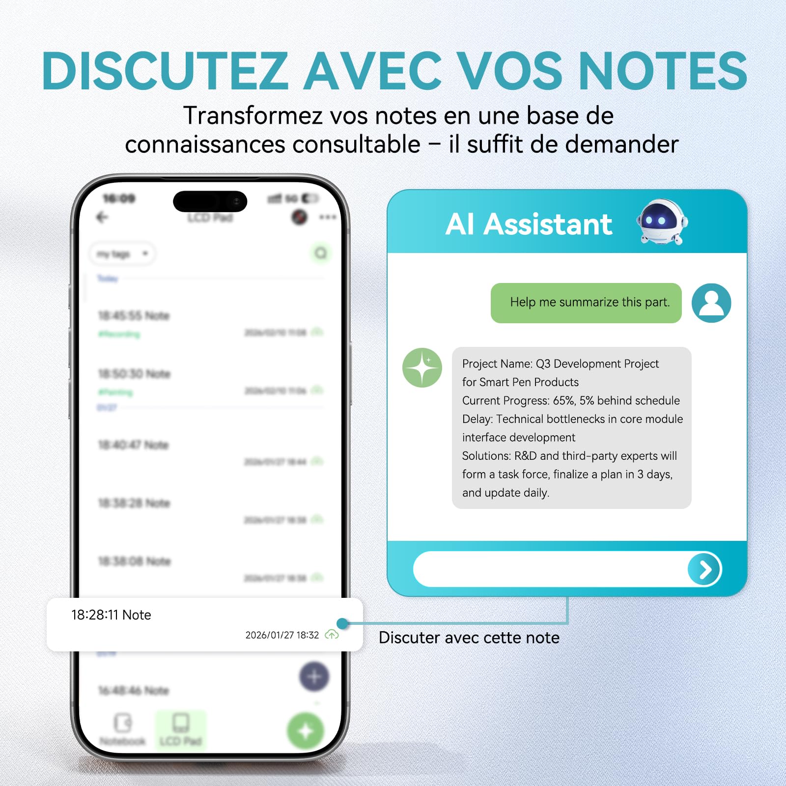 NEWYES Syncpen 4.0 Set - Stylo Numérique & Bloc Notes Numérique Effaçable & Tablette Note Manuscrite, Transfert Bluetooth & OCR pour Notes, Idéal pour Étudiants et Professionnels