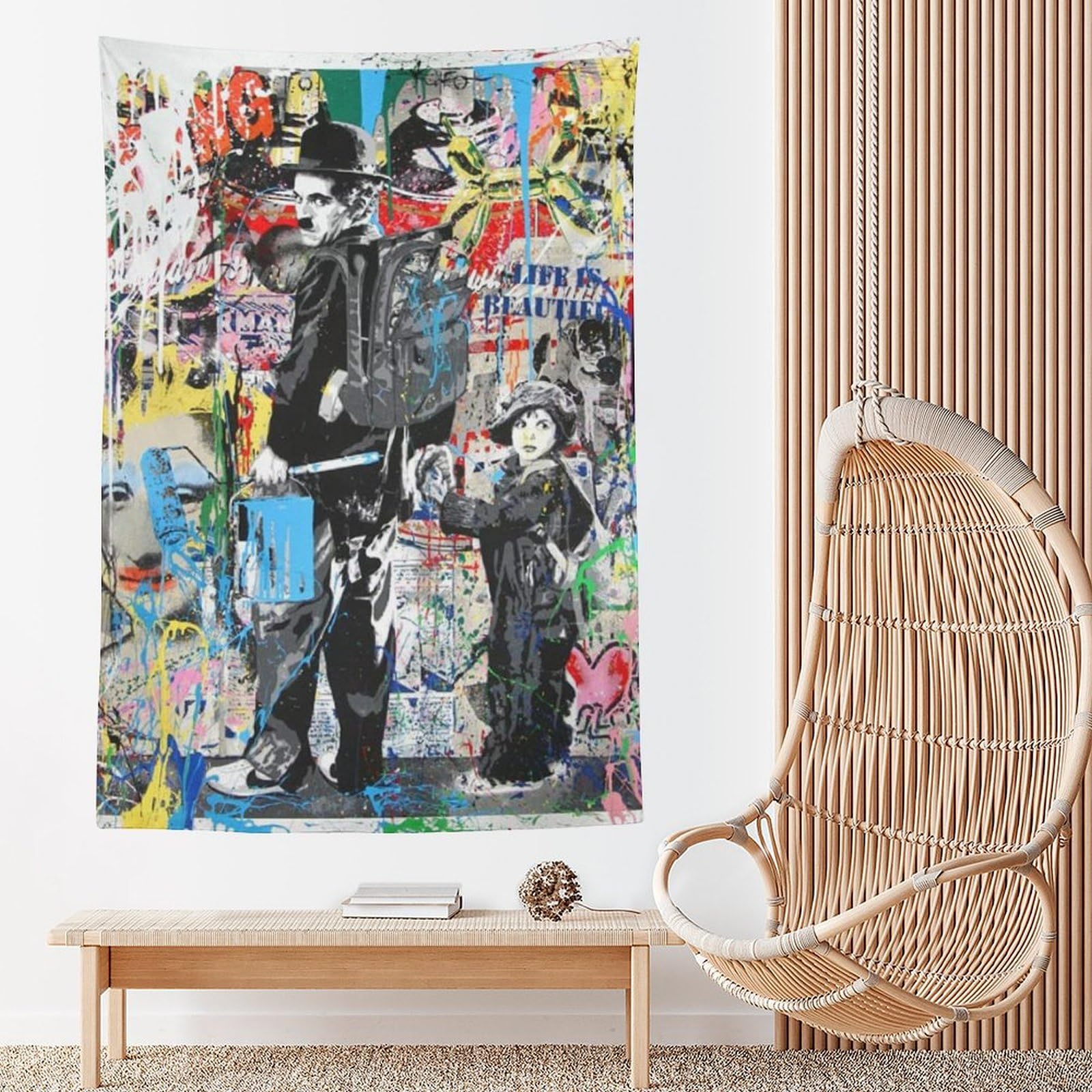 チャップリンと子供のアートプリント チャップリンと子供のアートプリント チャップリンと子供のアート