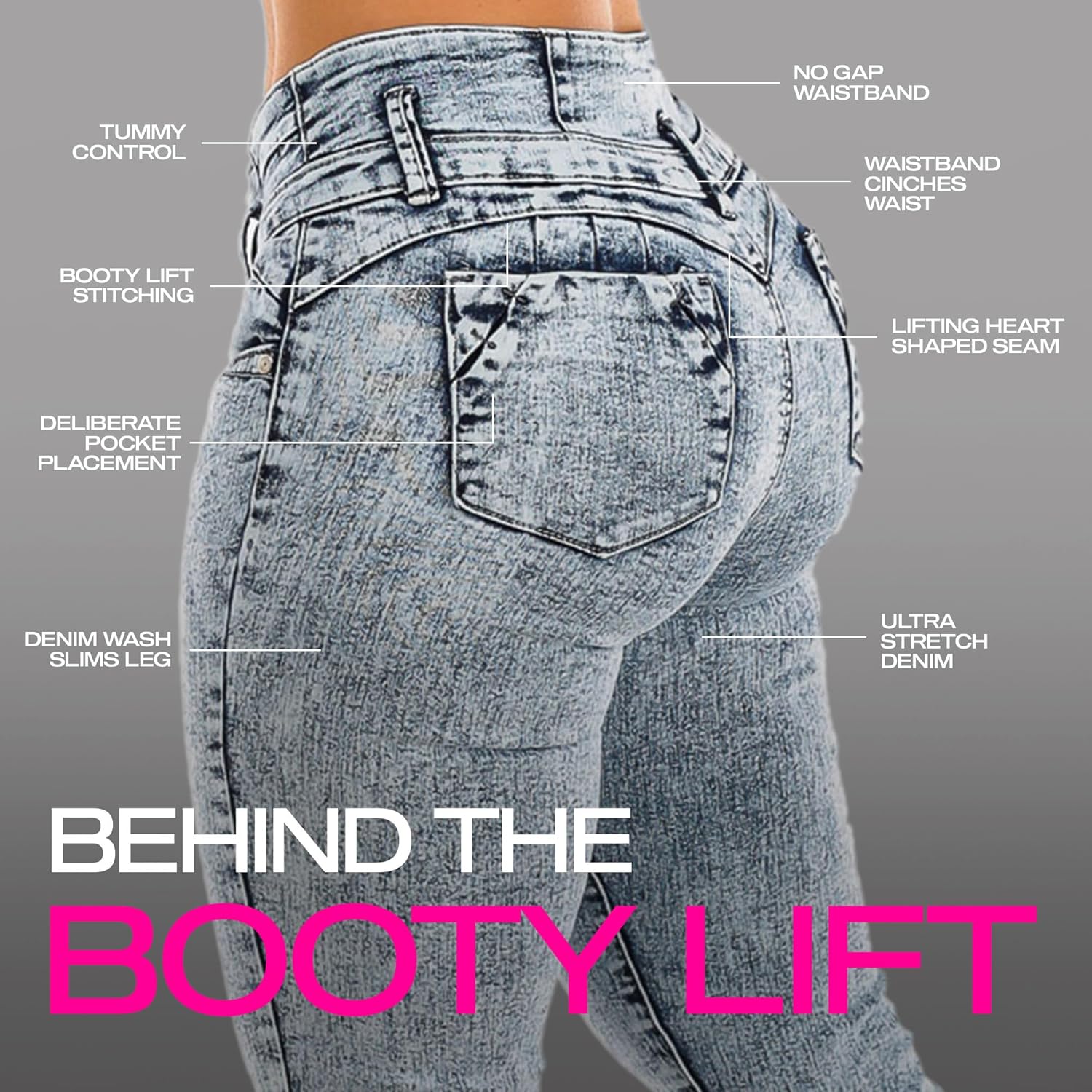 Moda Xpress Women's Butt Lifting High Waisted Bootcut Jeans - Stretchy, Comfortable Flare Jeans in Junior Size Vintage Style - Image 6