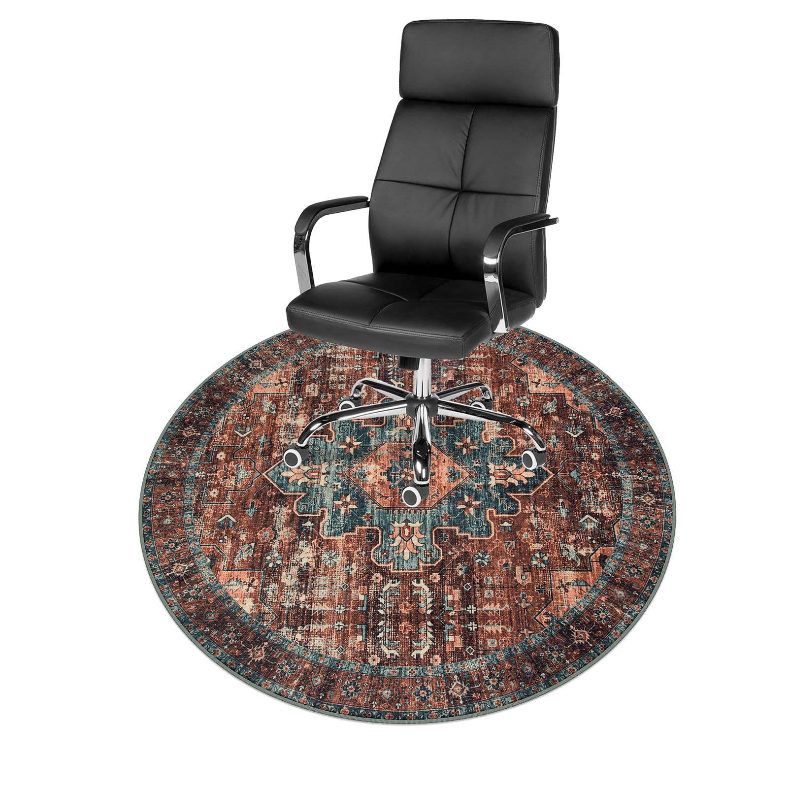 Anidaroel 47" Round Chair Mat for Hardwood Floor/Tile Floor, Desk Chair Mats for Hard Floors, Under Desk Rug Protector for Rolling Chair, Computer