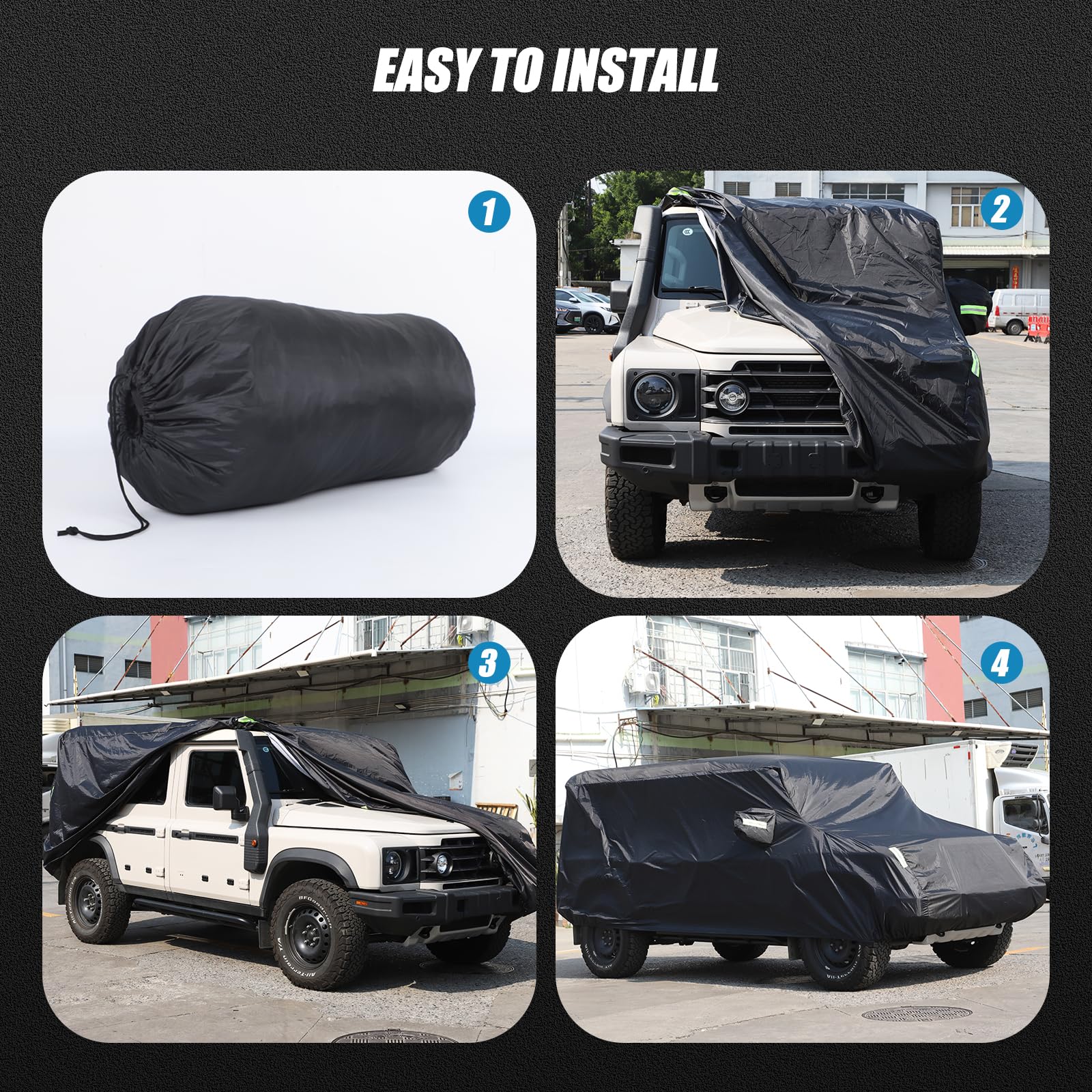 Tumukiw for INEOS Grenadier Exclusive Car Cover All Weather Waterproof Universal in All Seasons Snowproof Rainproof Premium Car — view 8