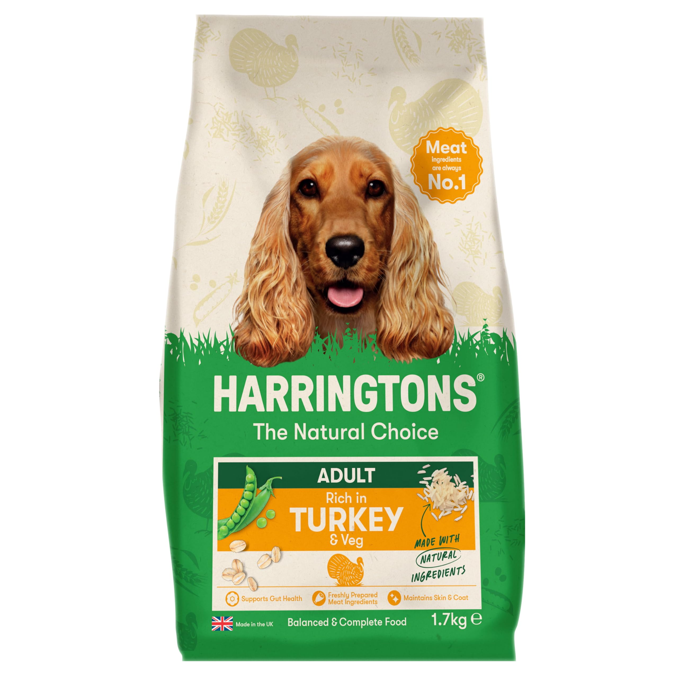 Harringtons Turkey and Vegetables Adult Dog Food 1.7kg