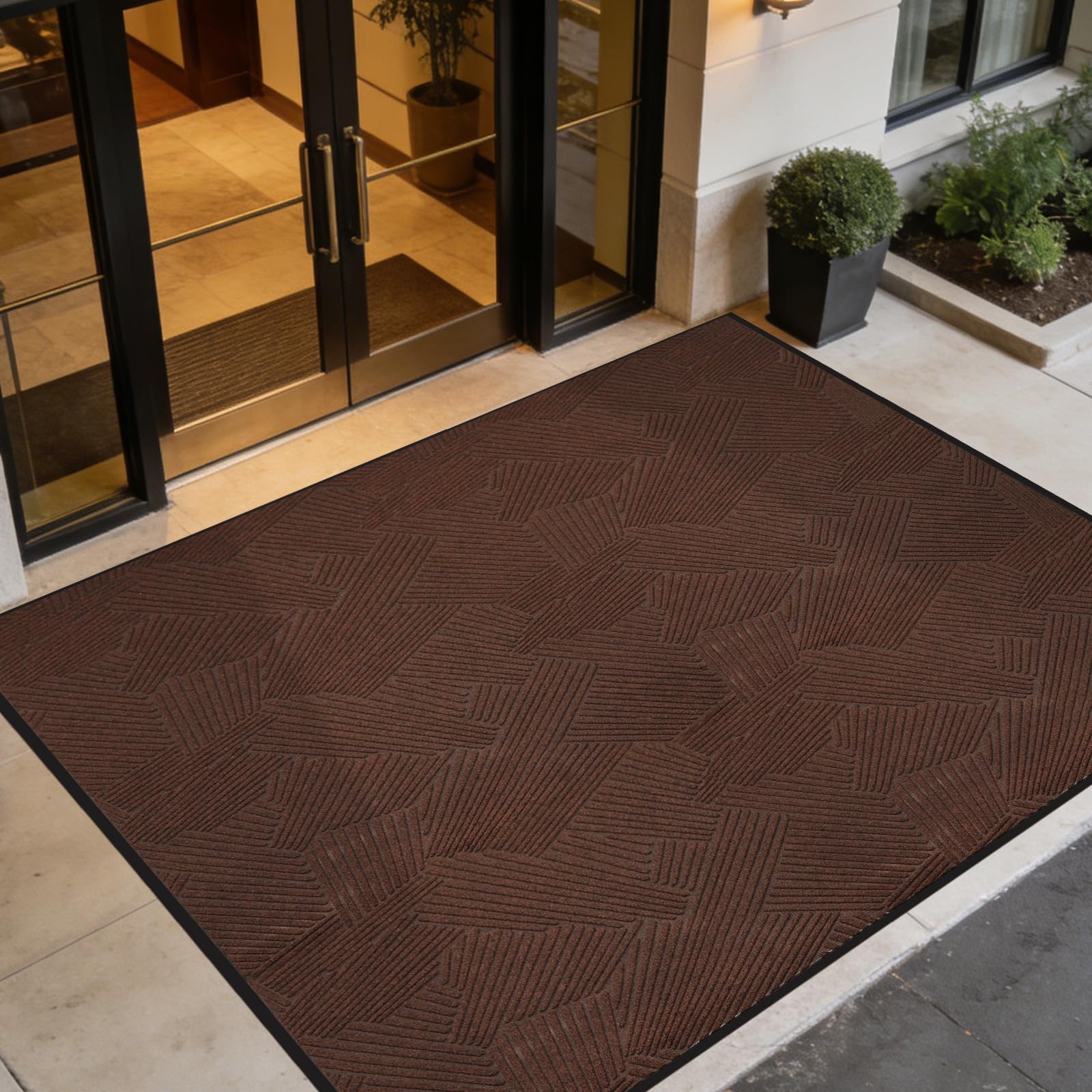 Heavy Duty Front Door Mat - 3' x 10' Black -13 Heavy Duty Front Door Mat - 3' x 10' Black -13