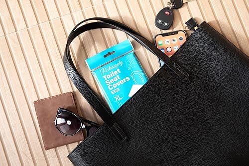 Miniatura 2 de Restogoods Fundas desechables para asiento de inodoro, tamaño XL, extra grande y grueso, para viajes al aire libre, Porta Potty (100)