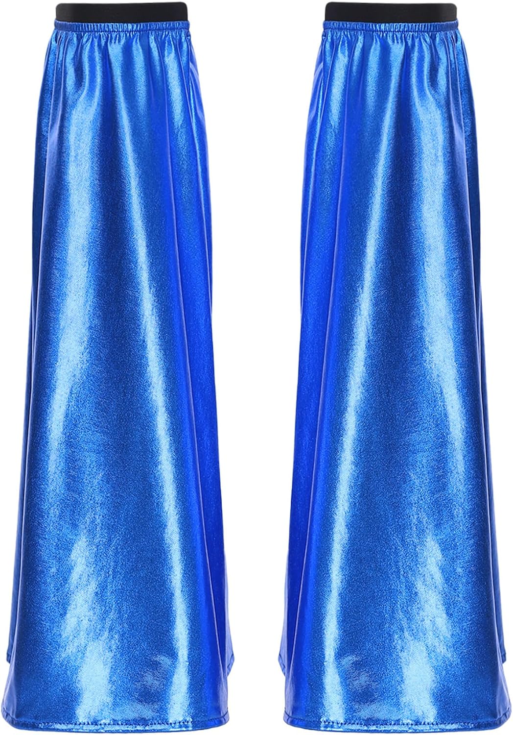 Agoky Mens Metallic Shiny Leg Warmer Rave Flared Leg Covers Jazz Party Halloween Costume Accessory