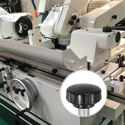 Miniatura 158 de uxcell Perillas de sujeción moleteadas M6 x 1.969 in métricas chapadas en zinc de acero al carbono rosca macho tornillo de pulgar en tipo 0.787 in