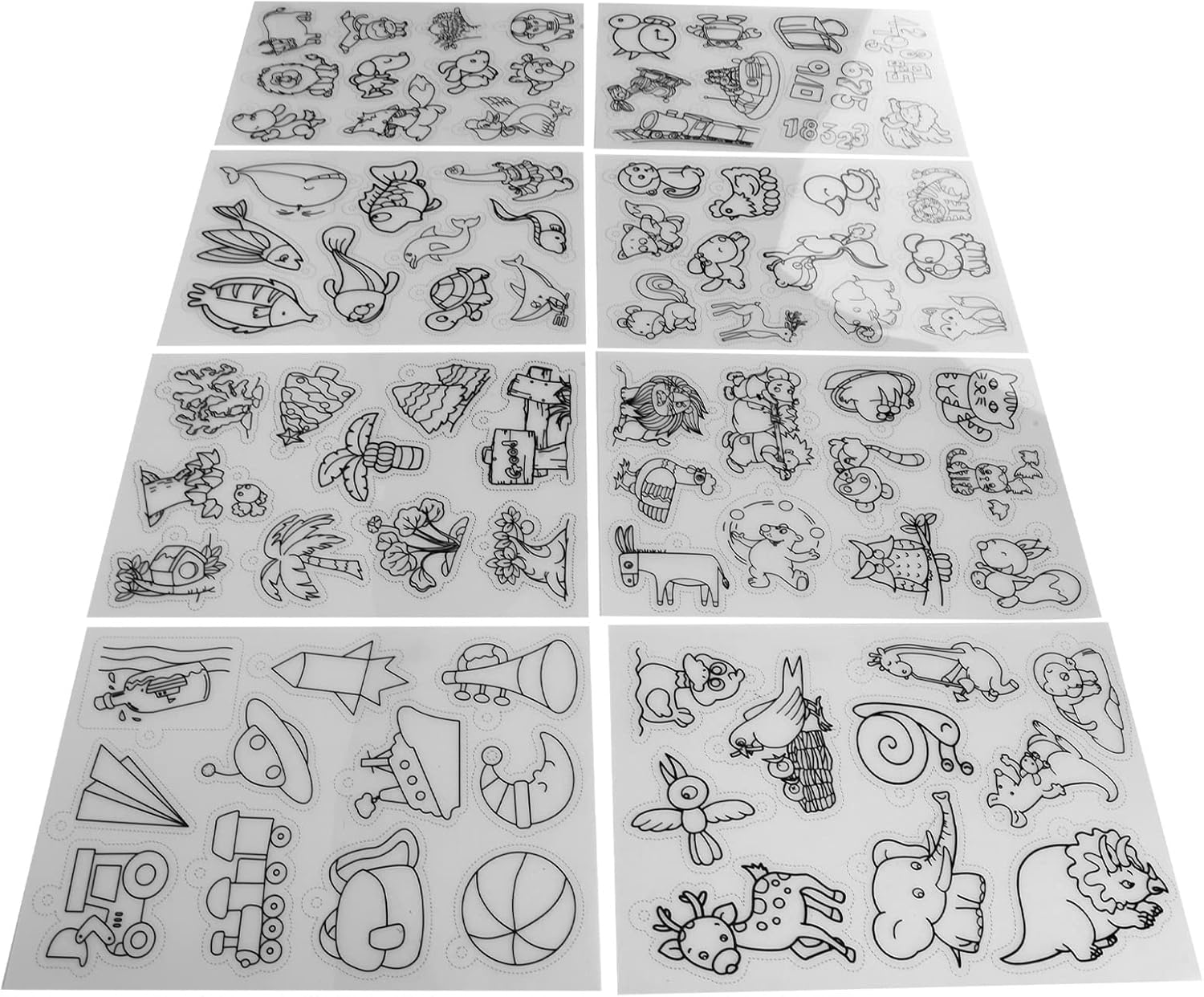 Haosie Heat Shrink Plastic Sheet, 8pcs Pattern Plastic Art