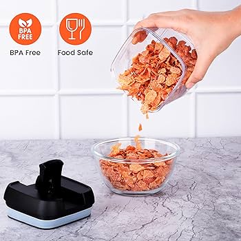 Belle Vous 6 Contenitori Ermetici Per Alimenti 500 Ml – Set Con 6 Cucchiai, 8 Etichette E Pennarello – Plastica Infrangibile, Per Dispensa E Cucina - 2