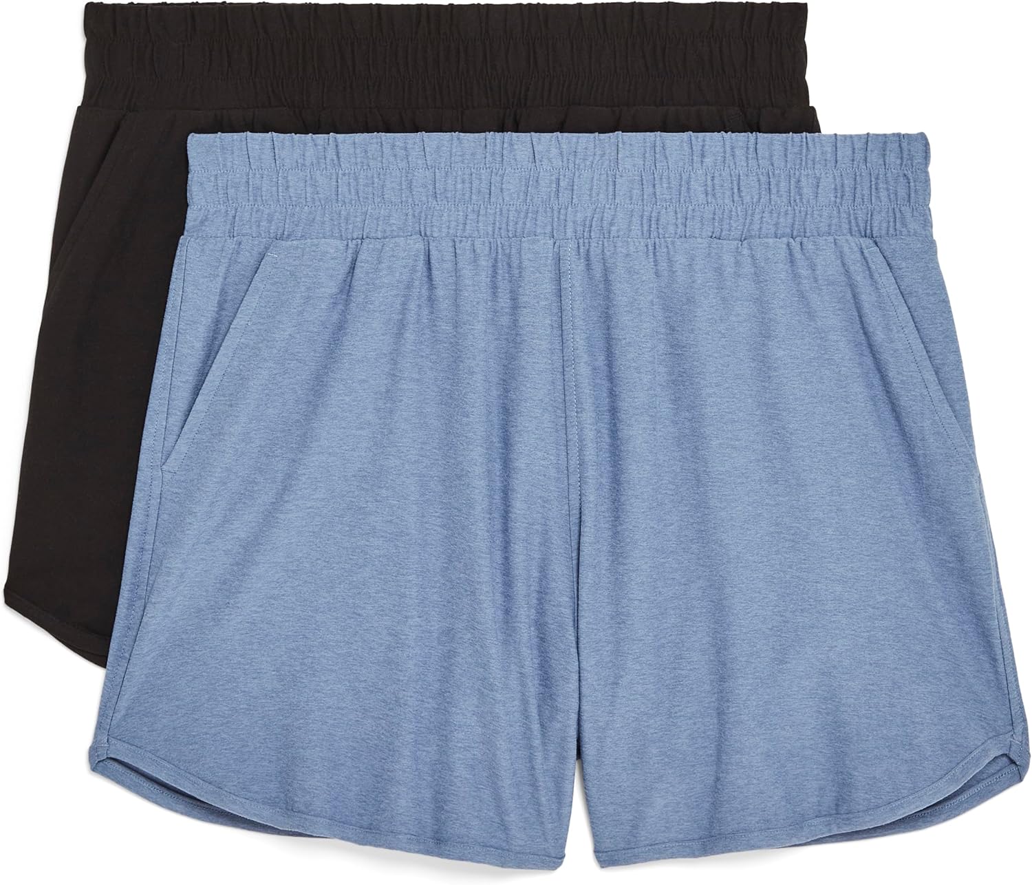 Danskin womens 2 Pack Super Soft Tulip Hem Shorts