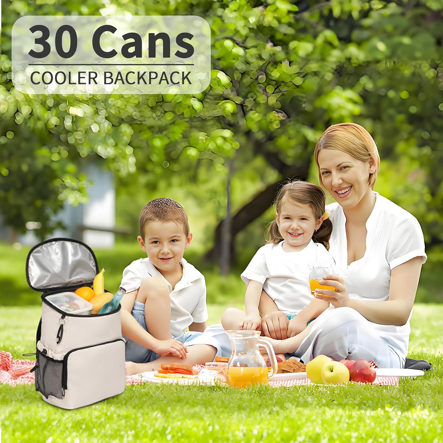 Backpack Cooler for Men and Women Insulated Waterproof Soft Lightweight Cooler Bag Leakproof 30 Cans Travel Camping Picnic Beach - Image 6