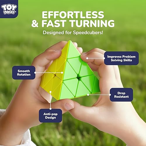 Vista 17 de STEAM Life Speed Cube - Juego de 3 cubos mágicos con cubos de velocidad de 3 x 3 y 2 x 2, cubo piramidal, colección Smoothly para niños, 3