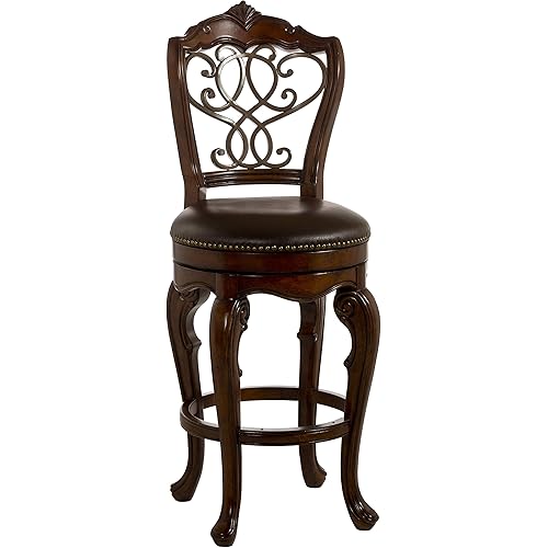 Hillsdale Furniture Burrell Swivel Counter Height Stool, Brown Cherry
