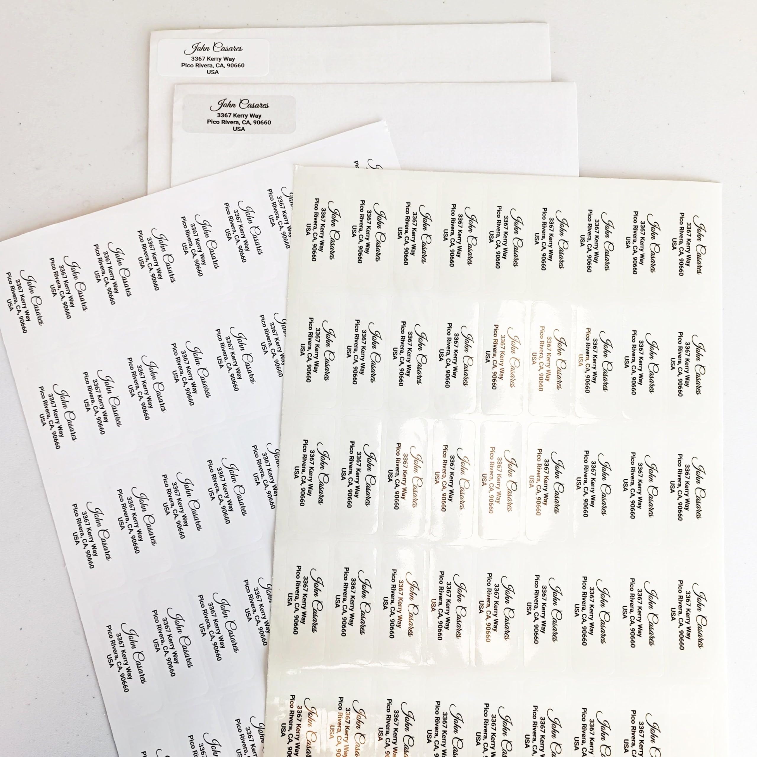 Etichette personalizzate per indirizzo di ritorno - etichette personalizzate per spedizioni postali 225/lucida trasparente