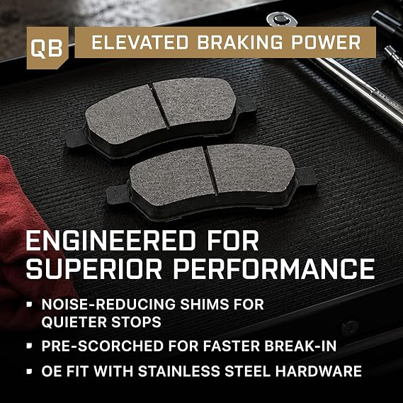QUALITY-BUILT Premium Ceramic Rear Brake Pads w/Hardware BP0868C