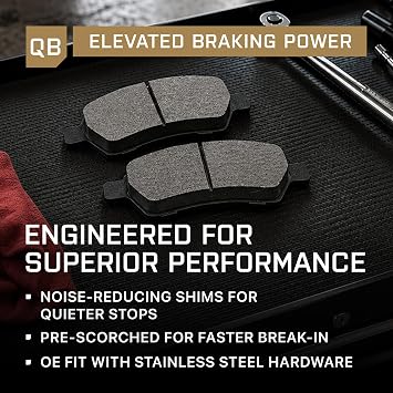 QUALITY-BUILT Premium Ceramic Rear Brake Pads w/Hardware BP0868C