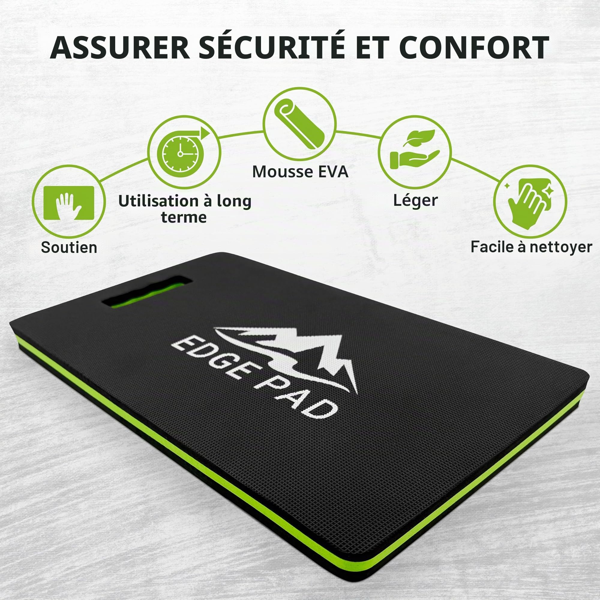 Coussin de jardin en mousse EVA haute densité épaisse et confortable. Peut être utilisé comme tapis d'agenouillement pour l'exercice, l'heure du bain, le yoga ou comme tapis de prière.