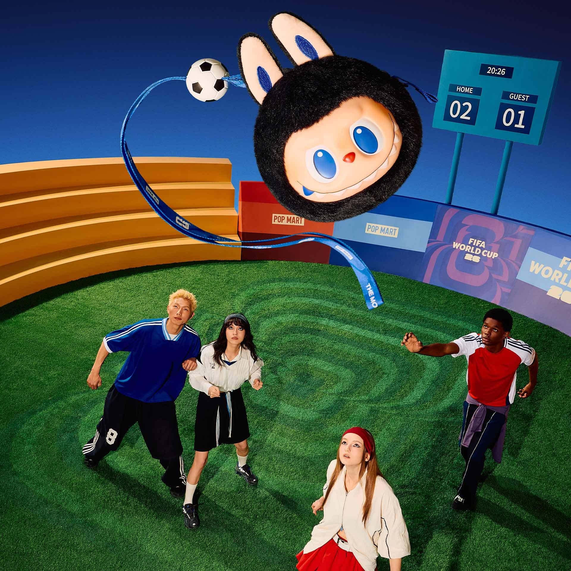 POP MART THE MONSTERS × FIFA SERIES-Vinyl Plush Pendant, Keychain with 15 cm LABUBU Head, FIFA World Cup 2026 Lanyard for Keys, Phones, Gift for Teenagers, Adults, Football Fans - 5