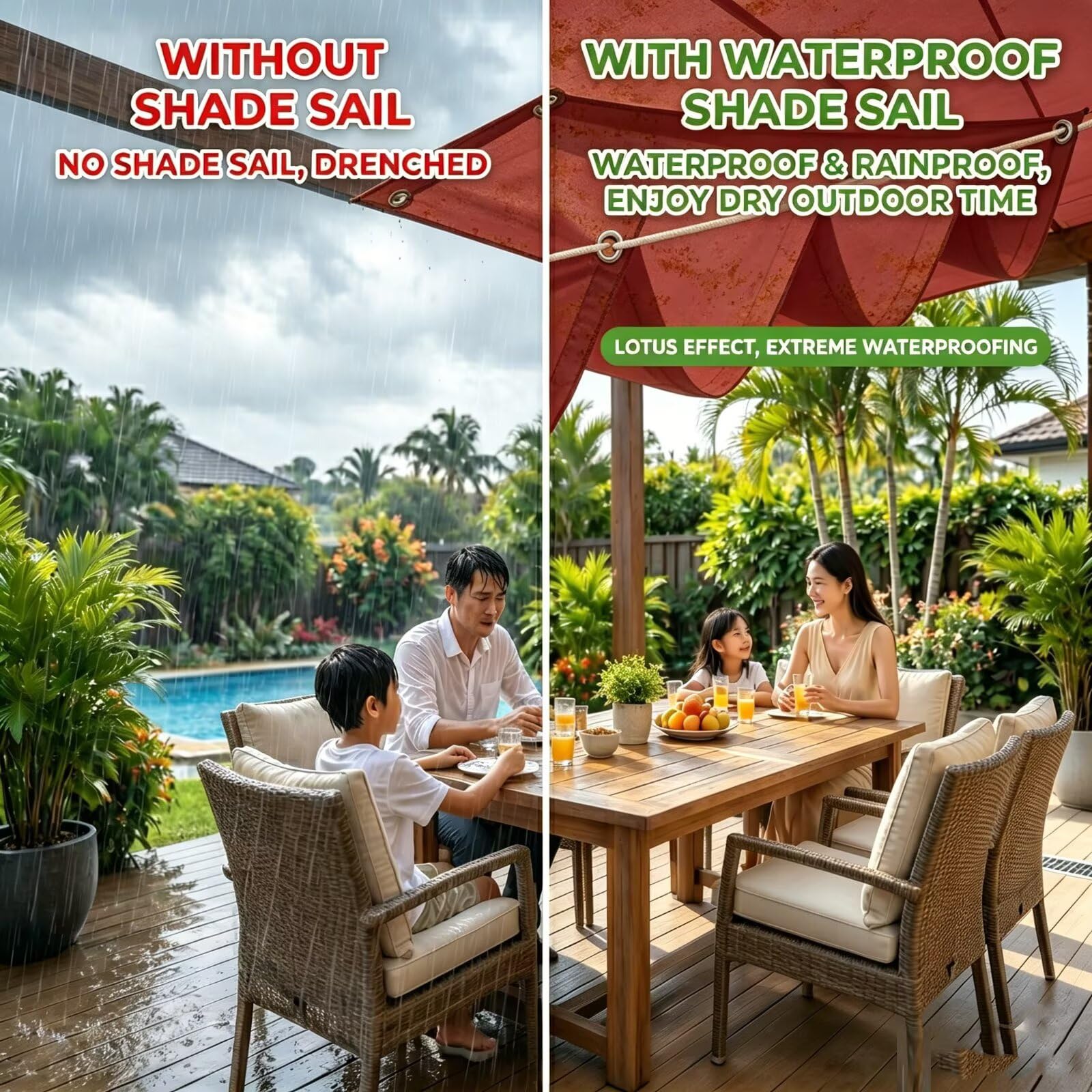 Pergola Sonnensegel 200x300cm Ausziehbar Wasserdicht UV-Schutz 230g/㎡ | Premium 230g/m² Stoff. Wasserdichtes und UV-schützendes Sonnensegel für Pergola. Einfache Montage & flexibel ausziehbar