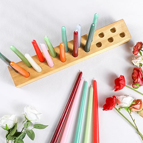 Miniatura 5 de Mumufy Portavelas cónicos de madera de 18 pulgadas de largo para fiesta de cumpleaños, centro de mesa, centro de mesa, portavelas de madera gigante,