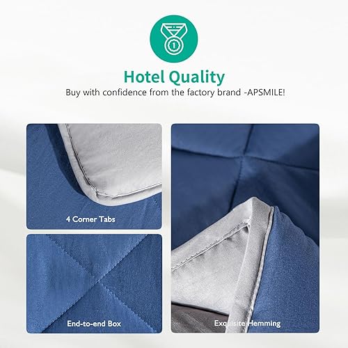 Miniatura 7 de APSMILE Relleno de edredón alternativo al plumón  Edredón de cama tamaño individual para todas las estaciones  Edredón acolchado de microfibra mixta
