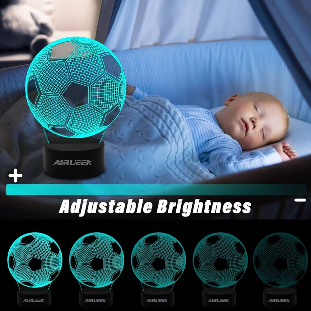 Luce Notturna 3D Hockey Con 16 Colori - Regalo Perfetto Per Bambini, Telecomando Incluso