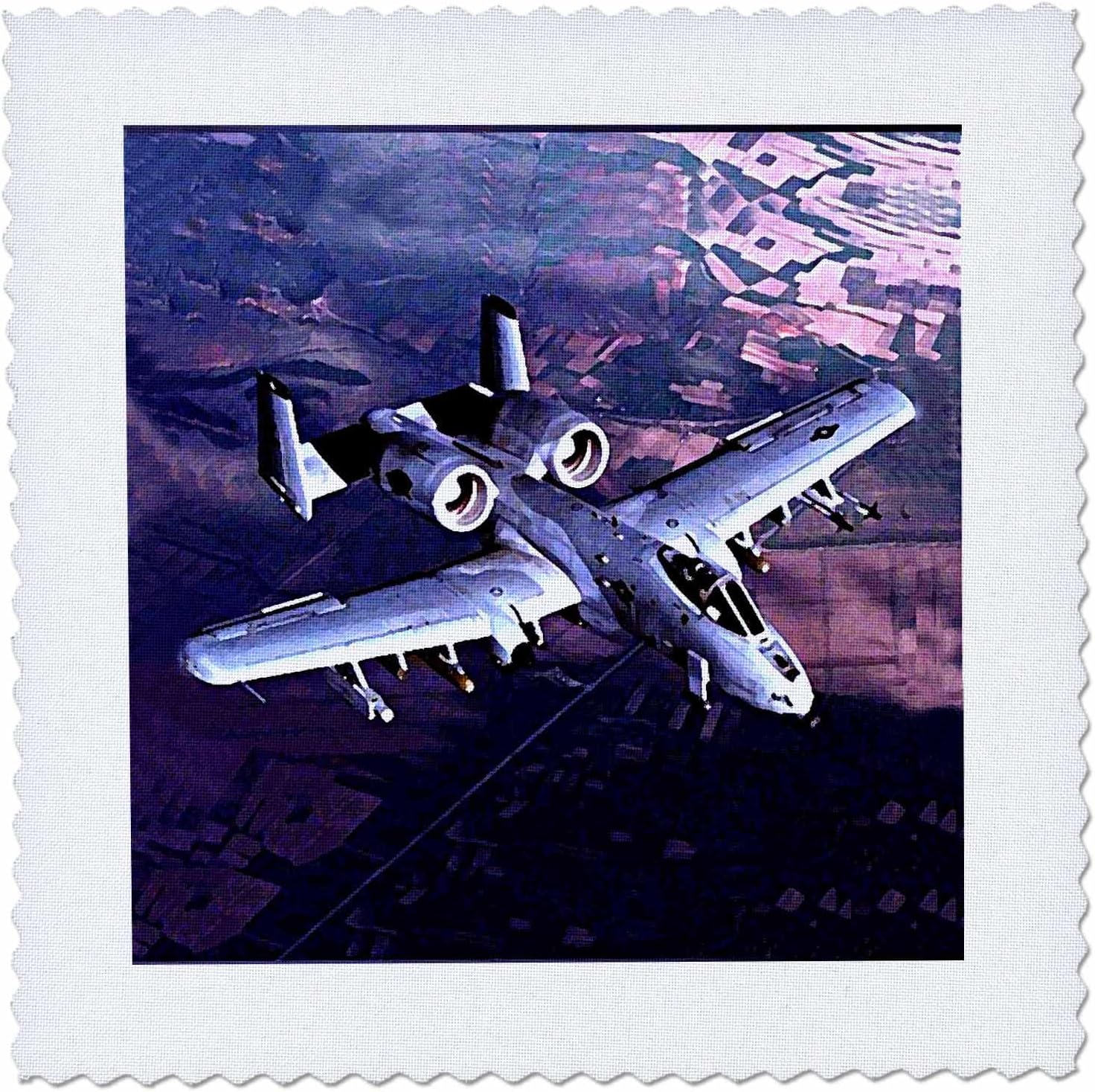 3dRose A-10 Wart Hog 25x25 inch Quilt Square