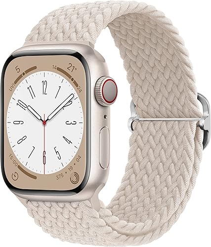 Solo Loop trenzado compatible con Apple Watch Band de 1.575 pulgadas, 1.496 pulgadas, 1.614 pulgadas, 1.654 pulgadas, 1.732 pulgadas, 1.772