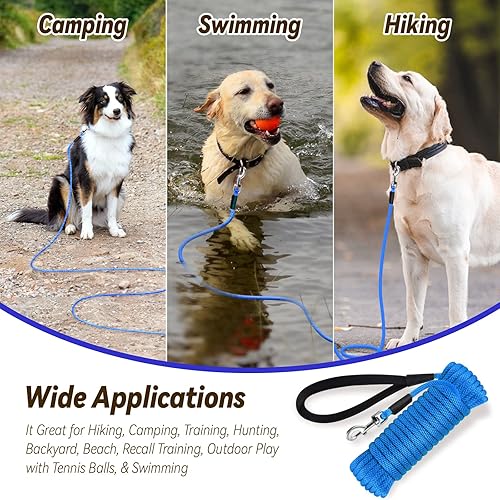 Miniatura 6 de Lynxking Correa de control para perros - Correa larga de adiestramiento para perros - Línea de seguimiento con asa cómoda - Cuerda para cachorros