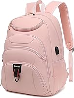 Vista 1 de Mochila para laptop Boavan para hombres (Negro, 15.6), Rosa(Amour Pink), Elegante