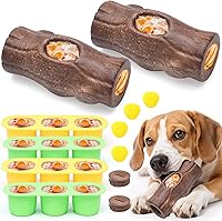 2 Pack Indestructible Frozen Treat Dog Toys for Aggressive Chewers - Durable Chew Toys for Medium Large Dogs, Reduces Anxiety & Boredom, Brown