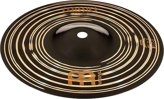 Meinl Cymbals Classics Custom Dark Splash Cymbal 8 inch (Video) for Drum Set (20,32cm) B12 Bronze, Dark Finish, Made in Germany (CC8DAS)
