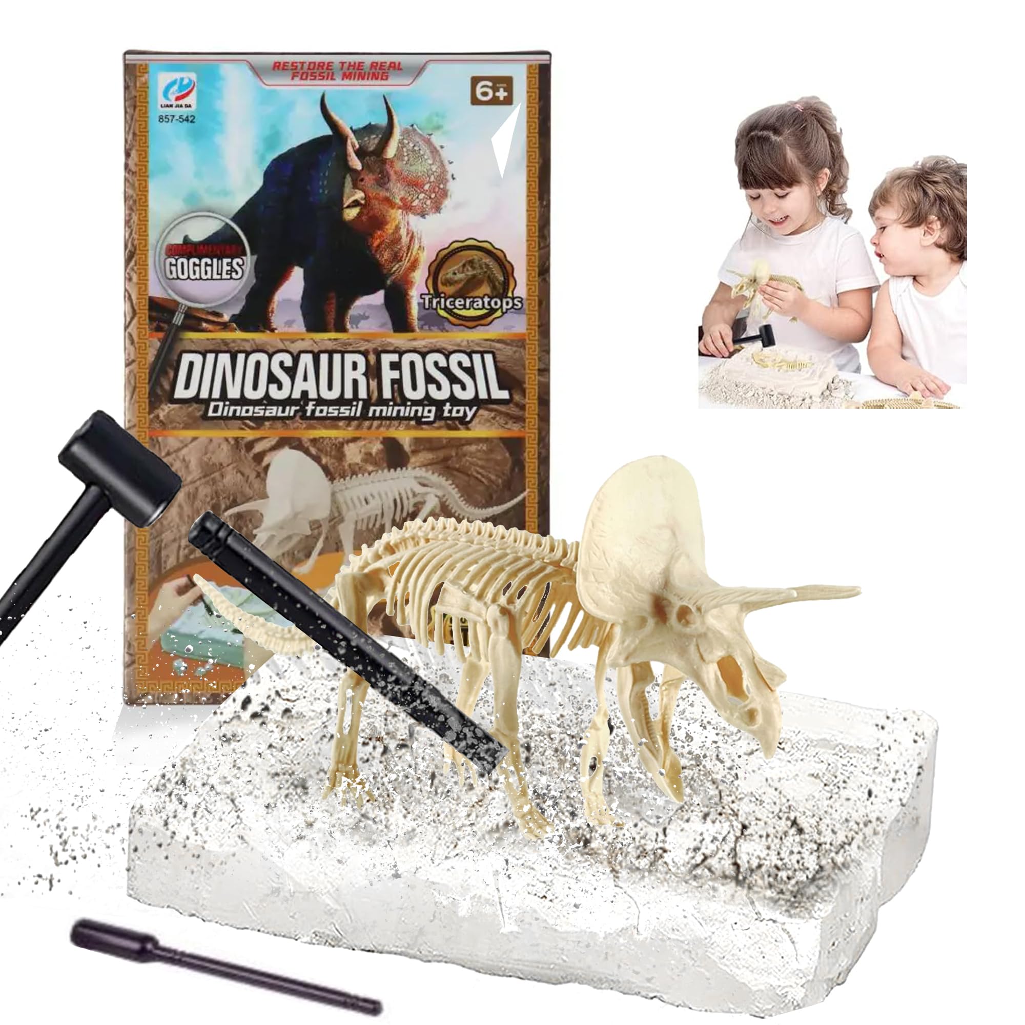 Buy Kidology Dinosaur Fossil Digging Kit for Kids | Dino Fossil Dig Kit ...