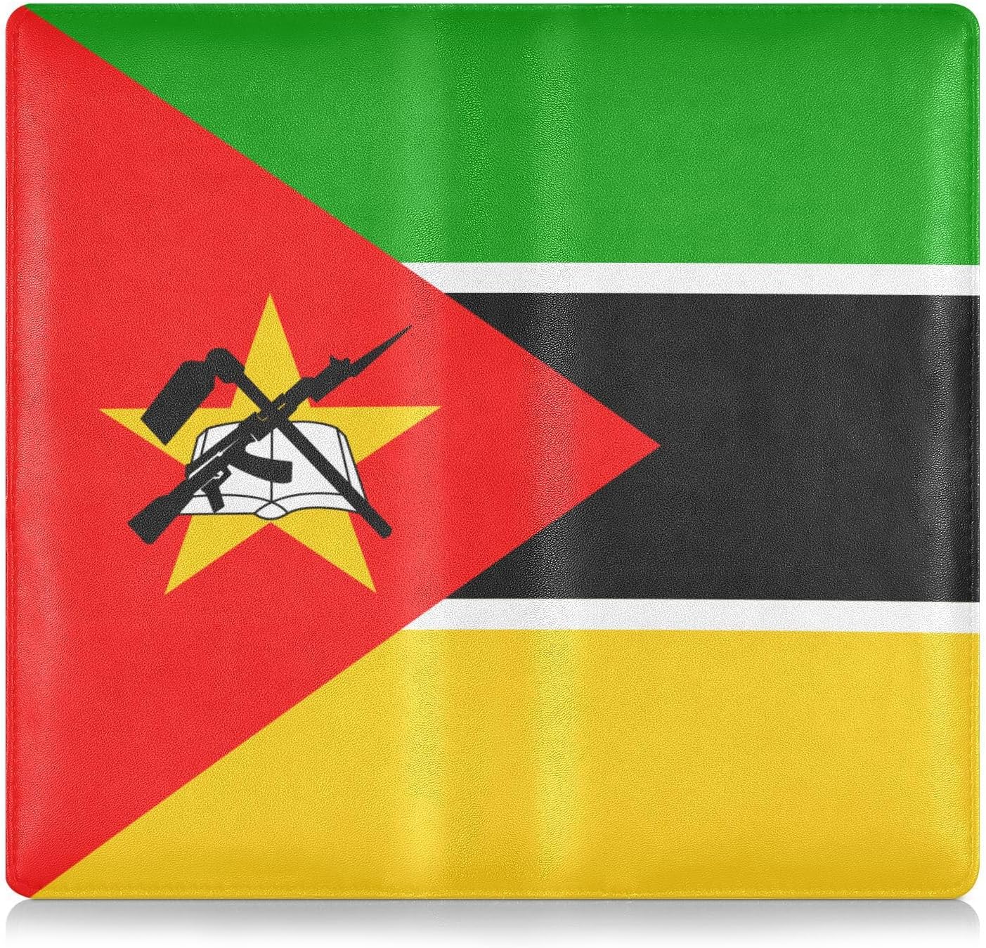 GuoChe Pu Leather Registration and Insurance Card Holder Men Women Document Wallet for Essential Document, Driver License, Cards National Flag Of Mozambique