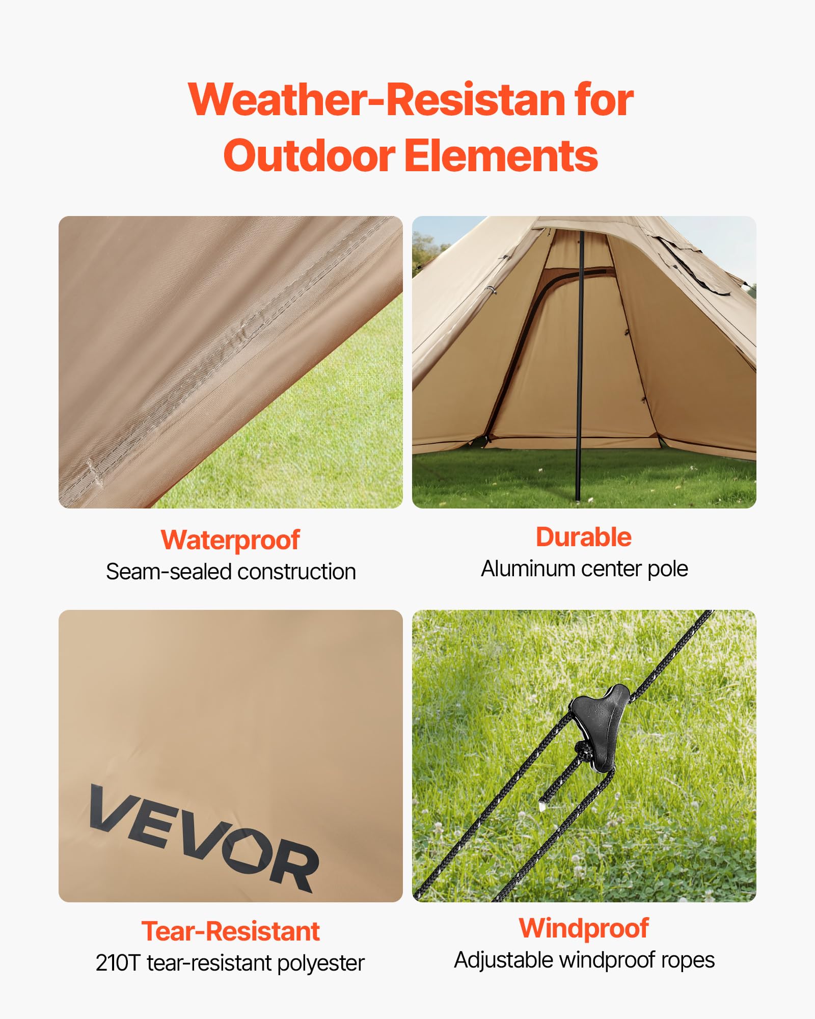 Amazon.co.jp: VEVOR ホットテント 2人用 ポータブル 冬用ティピテント