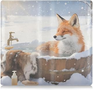 GuoChe Pu Leather Registration and Insurance Card Holder Men Women Automobile Wallet Case Organizer for Driver Auto Owners Trailer Motorcycle Boat Fox Bathtub Winter