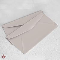 Vista 4 de Sobres de negocios color pastel #10 grises de alta calidad, ideales para vacaciones, oficina, facturas, cartas, correos 4 1/8 x 9 1/2 pulgadas