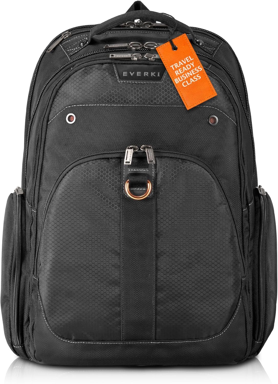 EVERKI 32L Atlas Business Laptop Backpack β Adjustable Compartment for Work, Travel-Friendly Business & Office Backpack for Men & Women, College, Durable Computer Bag, Fits 13"-17.3", Black
