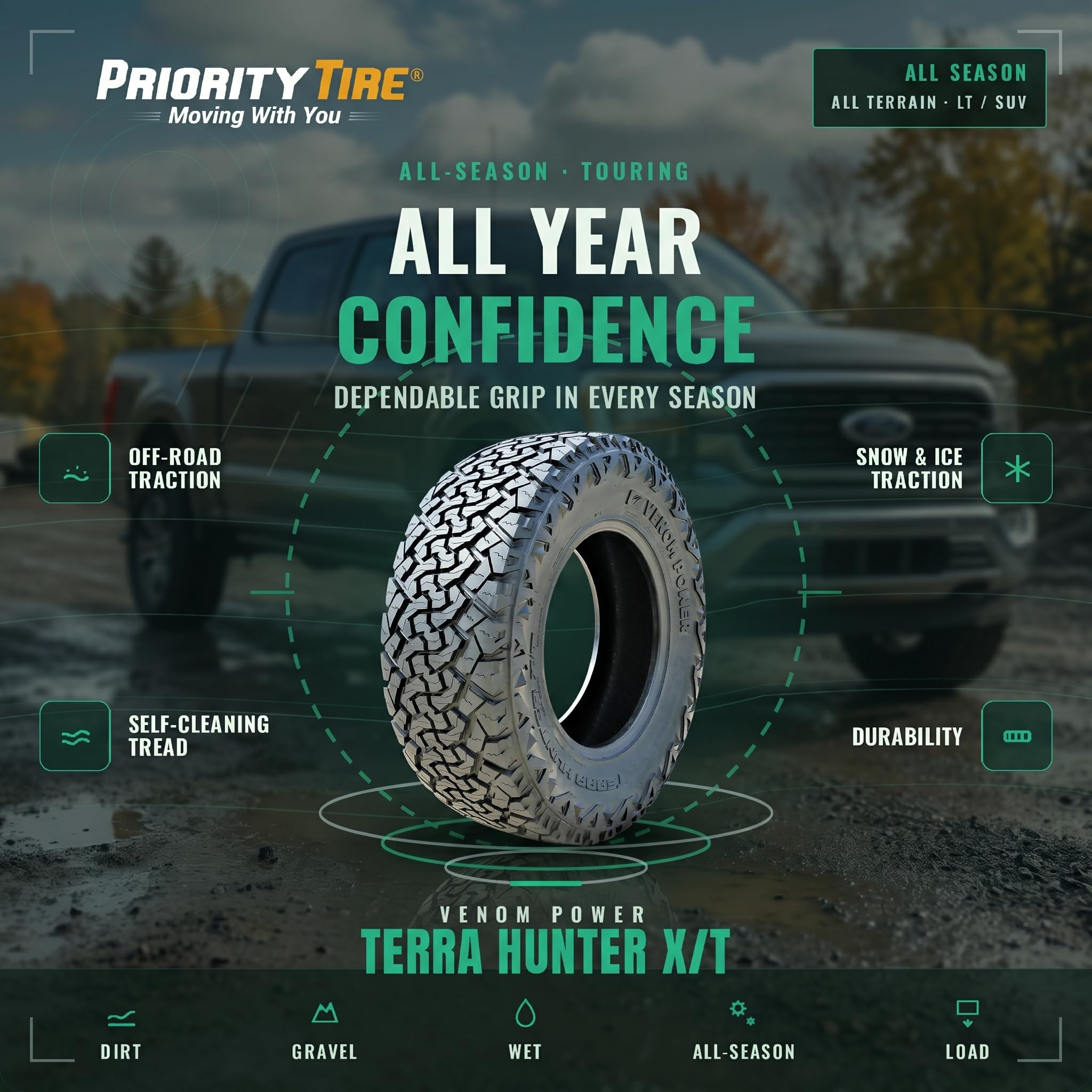 Amazon.com: Venom Power Terra Hunter X/T XT All-Terrain Mud Light