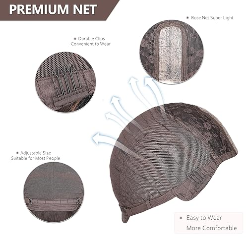 Miniatura 5 de Peluca castaña, pelucas largas onduladas de color marrón para mujer, 26 pulgadas, parte media, peluca sintética rizada natural, resistente al calor,