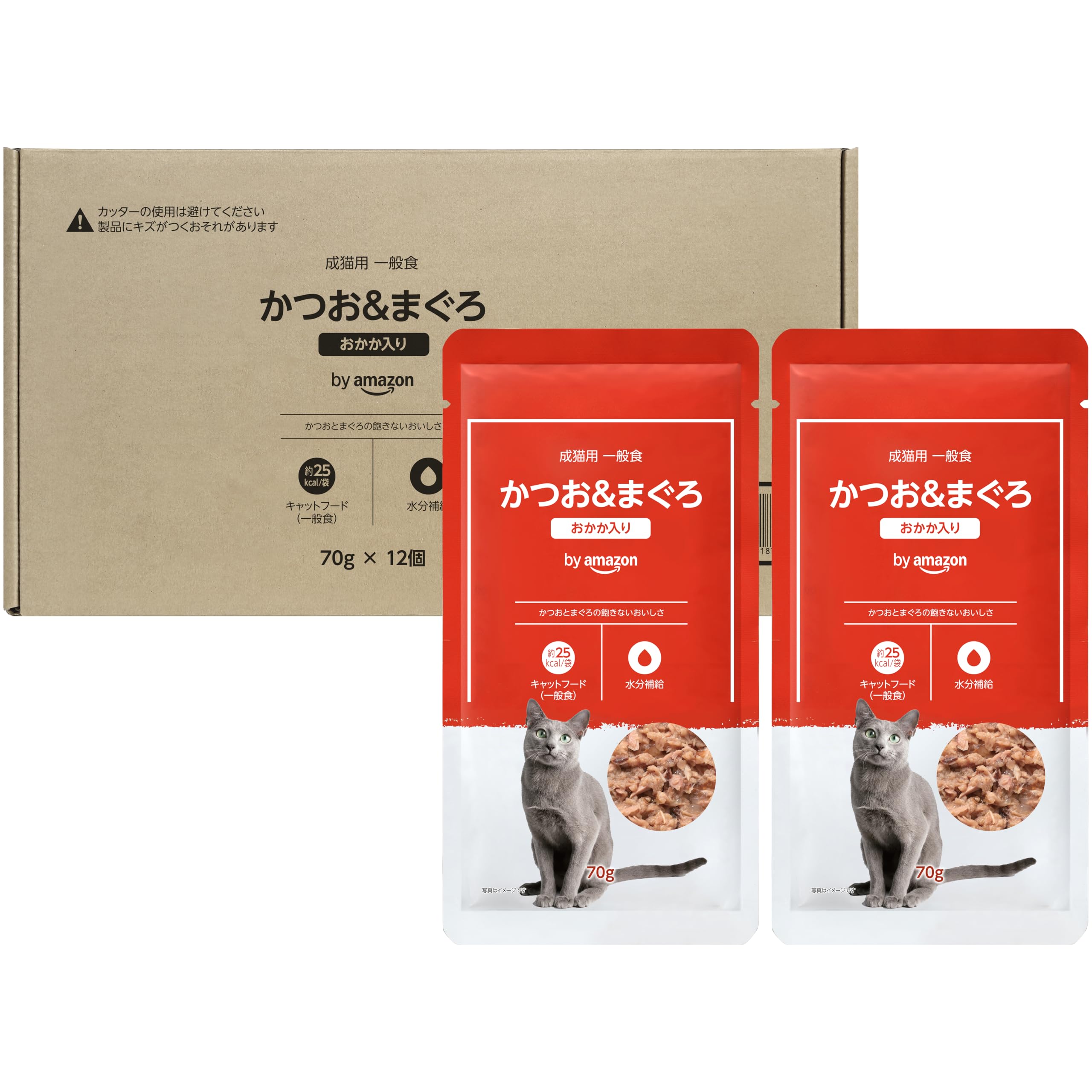 Amazon キャットフード ウェット パウチ 成猫用 かつお&まぐろしらす入り Amazon.co.jp: by Amazon キャットフード ウェット パウチ 成猫用 一般