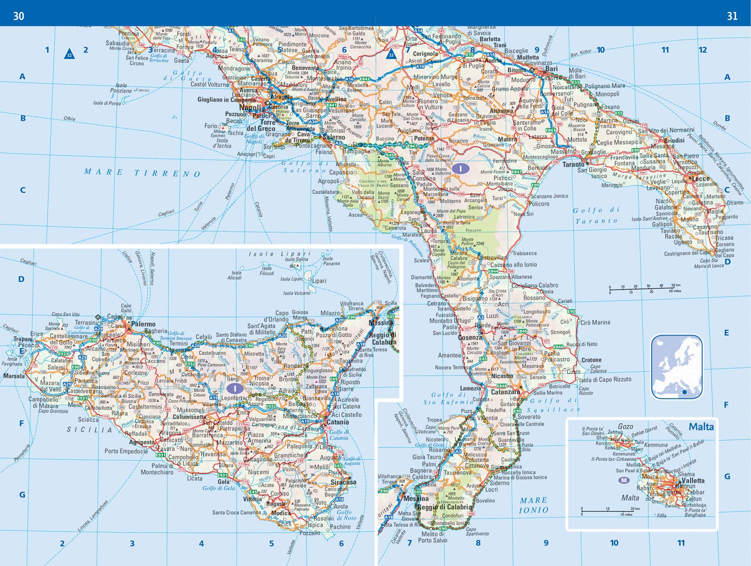 Collins Handy Road Atlas Europe: A5 Spiral (Collins Road Atlas)