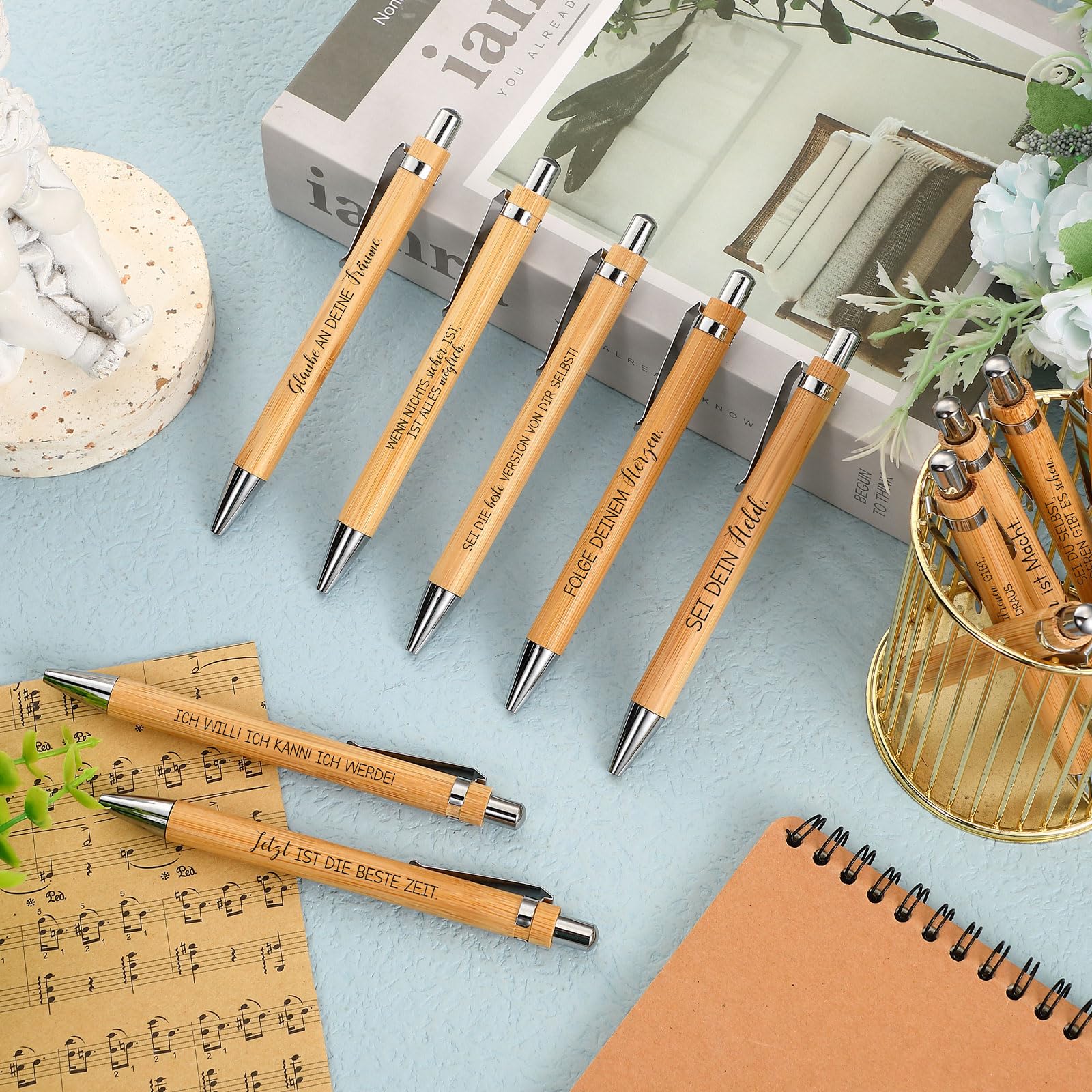 Biro Personalizzate Clabby 12 Regali Di Addio Per Colleghi Penne A Sfera Ispiratrici Penne A Scatto Con Frasi Motivazionali Regali Di Ringraziamento