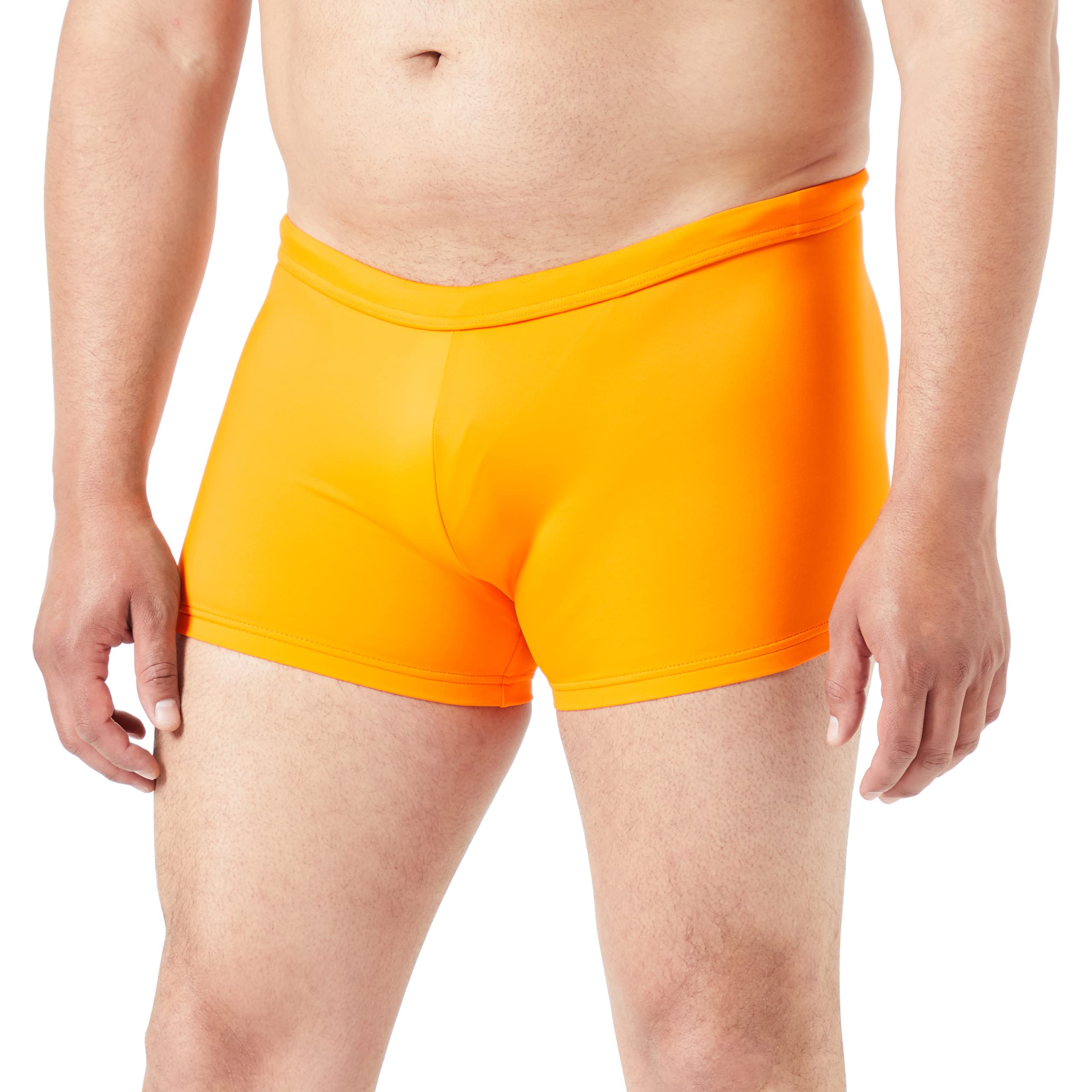 HOM Men's Boxer de bain SEA Life Swim Trunks, Orange, L