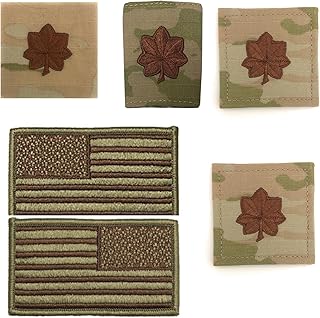 US Air Force Major Rank and OCP Spice Brown Flag Bundle