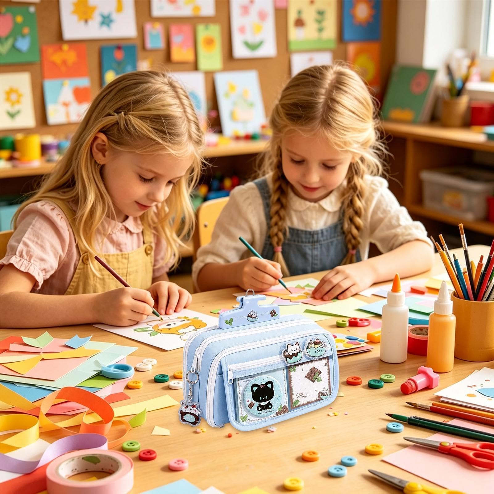 Set di cancelleria da donna Set di cancelleria scolastica con astuccio | Forniture Scolastiche E Universitarie Per Studenti E Studentesse, Adolescenti, Università, Casa, Bambini,