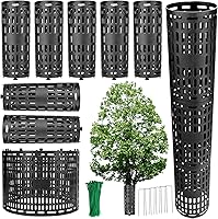 YGAOHF 7-Pack Tree Trunk Protectors - Expandable Heavy Duty Guards for Saplings, Fruit Trees from Mowers, Trimmers, Animals